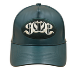 Dark Green PU Leather Sabochini - Logo A-Frame Cap - Headz Up 