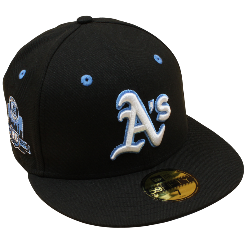New Era - 59FIFTY Fitted - Oakland Athletics  - 40 Years Anniversary - Black/Light Blue - Headz Up 