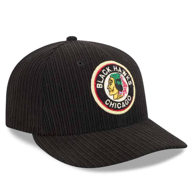 New Era - 59FIFTY Fitted Cap - Chicago Blackhawks - CHENILLE POP - Black - Headz Up 