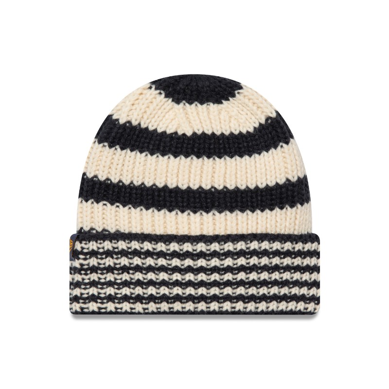 New Era - NE Stripe Beanie - Navy/Beige