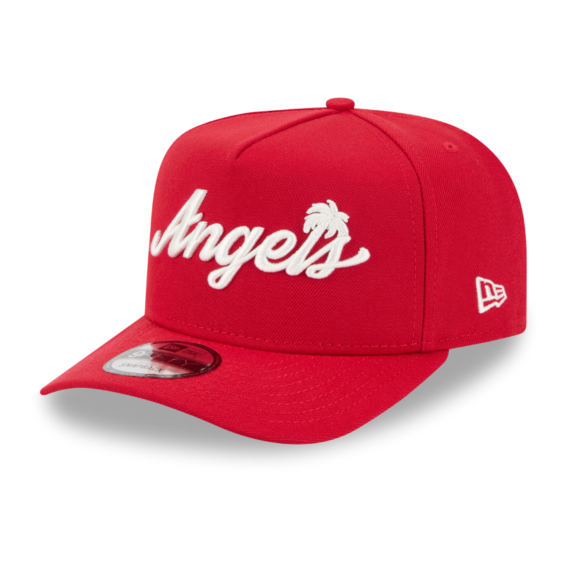 New Era - 9FIFTY A-Frame Snapback - Anaheim Angels - LOCAL PLAY - Red - Headz Up 