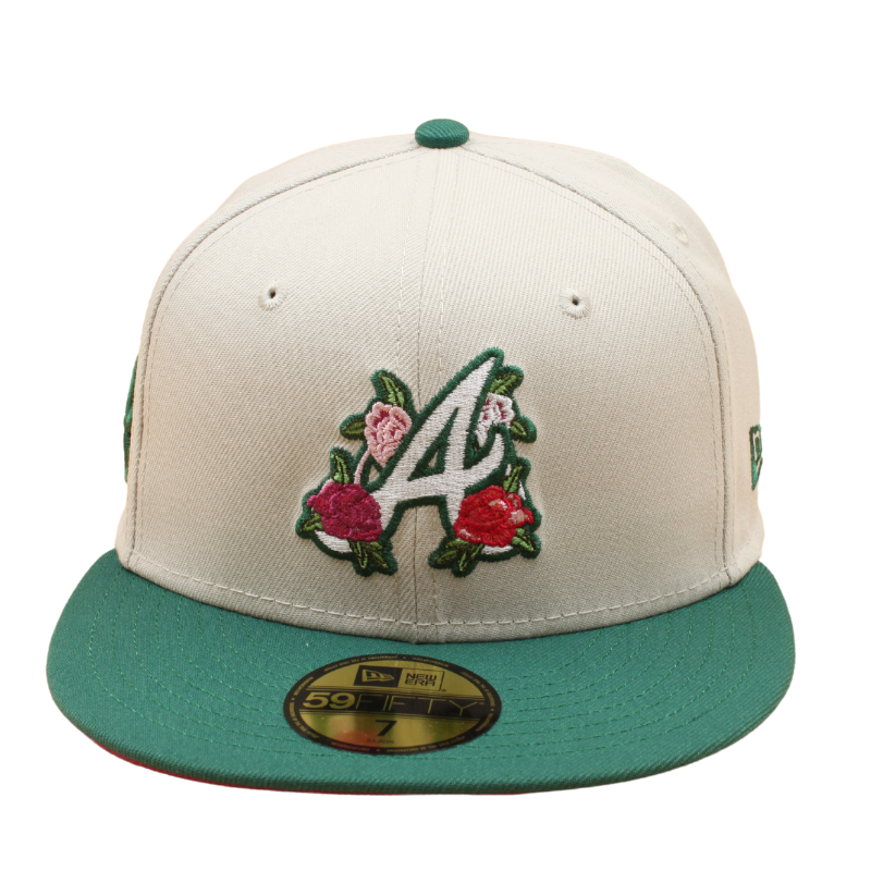 New Era - 59FIFTY - Atlanta Braves - FLOWER - Stone/Green - Headz Up 