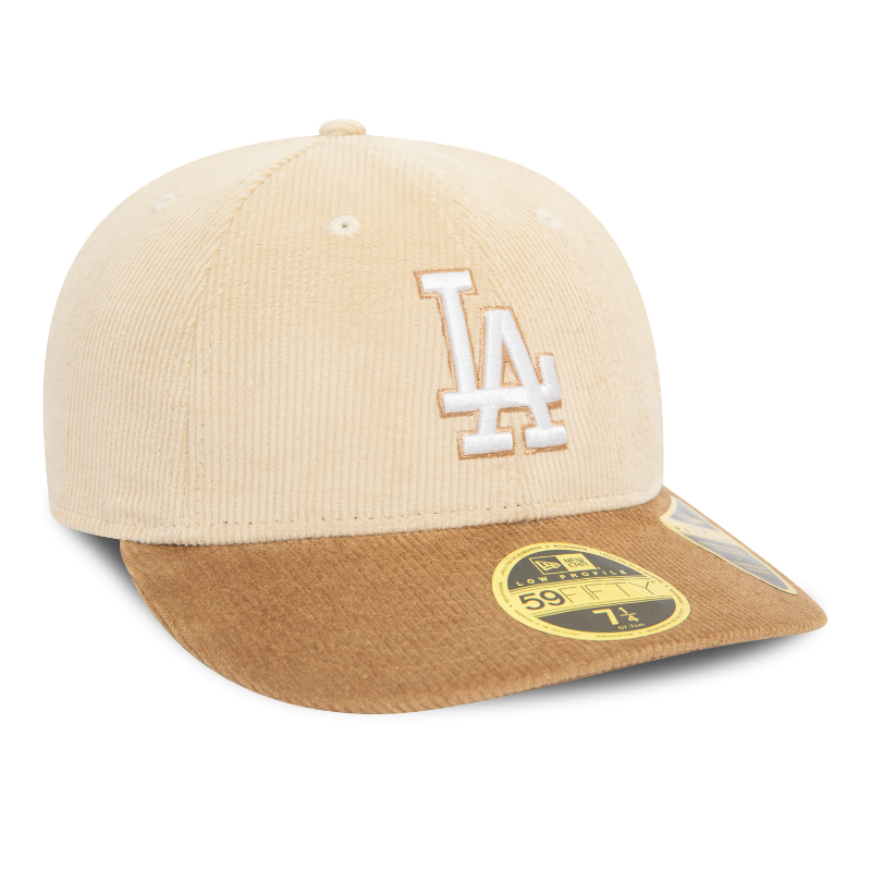 New Era - 59fifty Fitted Low Profile - CORD - Los Angeles Dodgers - Light Beige