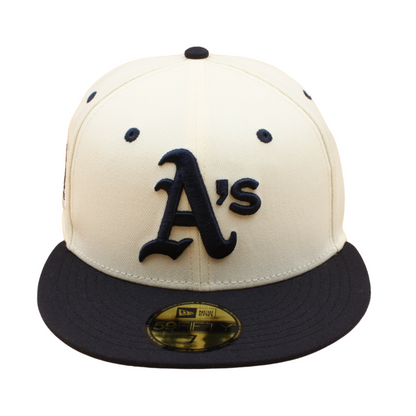 New Era - 59FIFTY Fitted -  Oakland Athletics - 1973 World Series - Chrome/Navy