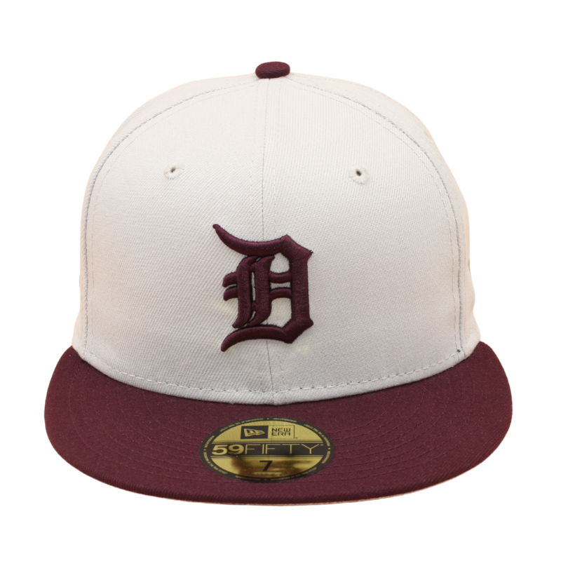 New Era - Detroit Tigers Cooperstown 59Fifty Fitted Tiger Stadium - Stone/Maroon - Headz Up 