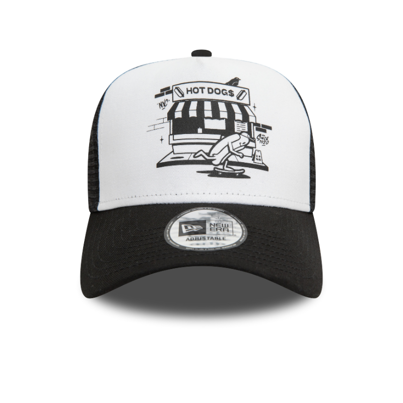 New Era - NE Graphic Trucker Cap - Black/White - Headz Up 