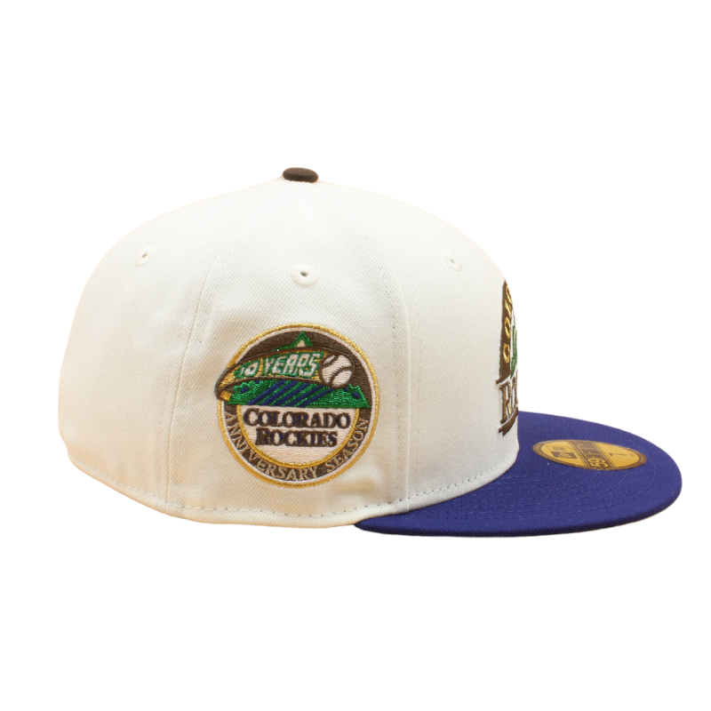 New Era - Colorado Rockies Cooperstown 59Fifty Fitted 10th Anniversaty - Chrome White/Blue - Headz Up 