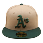 New Era - 59FIFTY Fitted -  Oakland Athletics - 1989 World Series - Khaki/Dark Green - Headz Up 