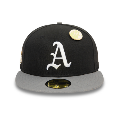 New Era - MLB Contrast Pin - 59Fifty Fitted - Oakland Athletics - Black