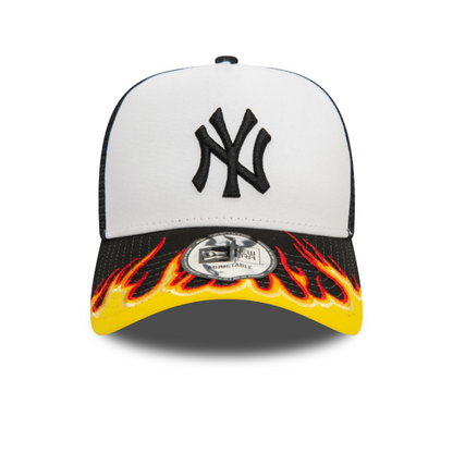 New Era - MLB FLAME - Trucker Cap - New York Yankees - White/Black