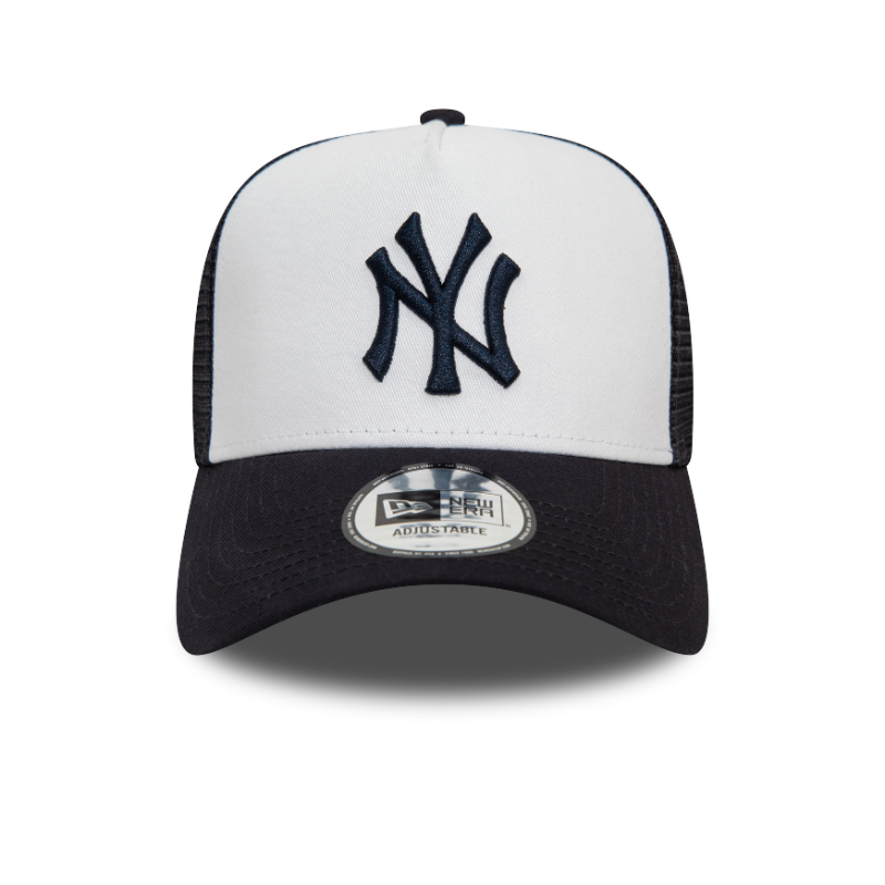 New York Yankees Team Color Block Trucker Cap - Navy/Hvid - Headz Up 