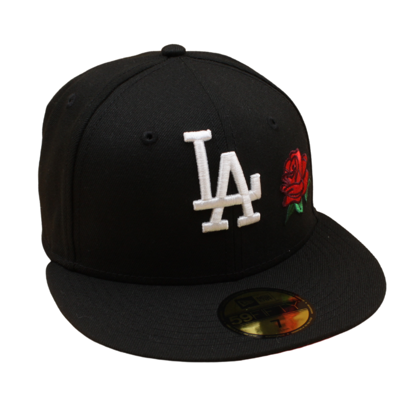 New Era - 59FIFTY Fitted - Los Angeles Dodgers - ROSE - Black/Red UV