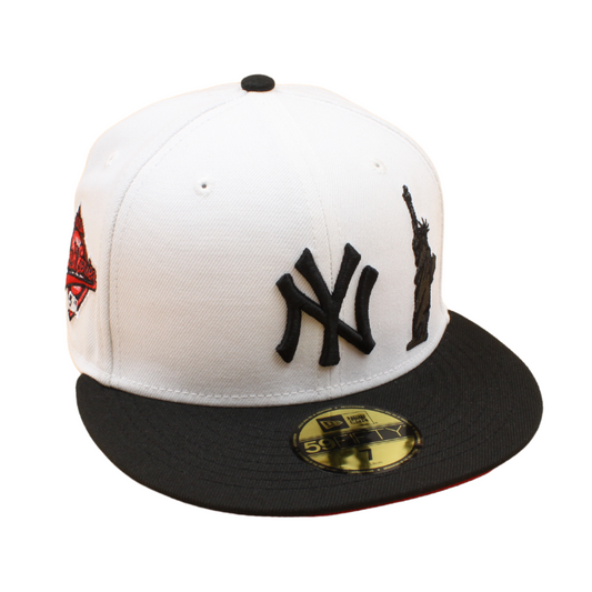 New Era - 59FIFTY Fitted -  New York Yankees Cooperstown - 1996 WS/Statue - White/Red UV