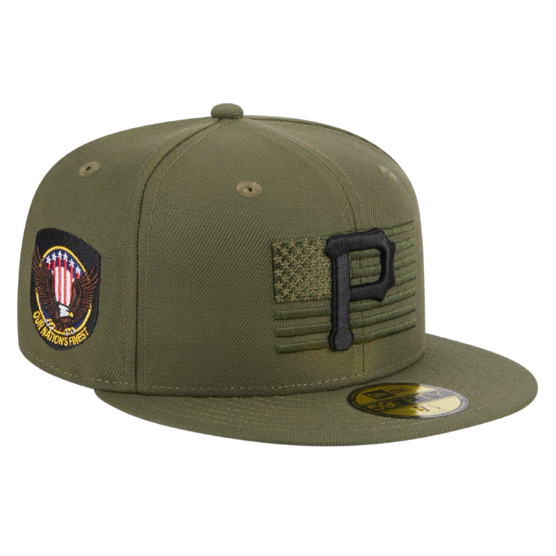 59fifty Fitted Cap Pittsburgh Pirates Armed Forces (2023) - Olive - Headz Up 