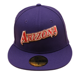 New Era 59FIFTY Fitted Cap - Arizona Diamondbacks Cooperstown - 1998 Inaugural Season - Purple/Grey UV - Headz Up 