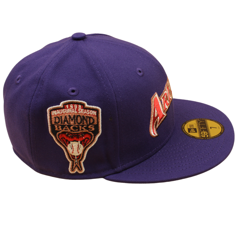 New Era 59FIFTY Fitted Cap - Arizona Diamondbacks Cooperstown - 1998 Inaugural Season - Purple/Grey UV - Headz Up 