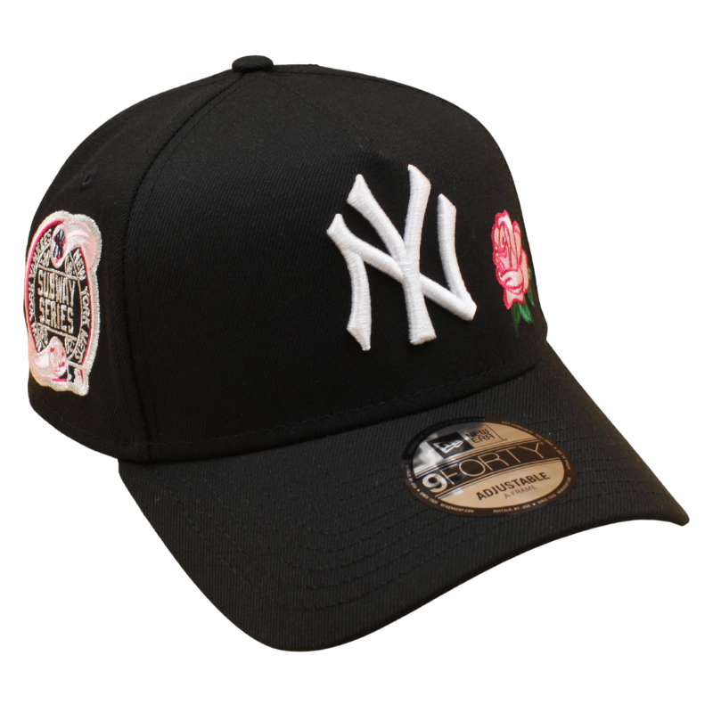 New Era - 9FORTY A-Frame Cap - New York Yankees - Pink Rose - Black - Headz Up 