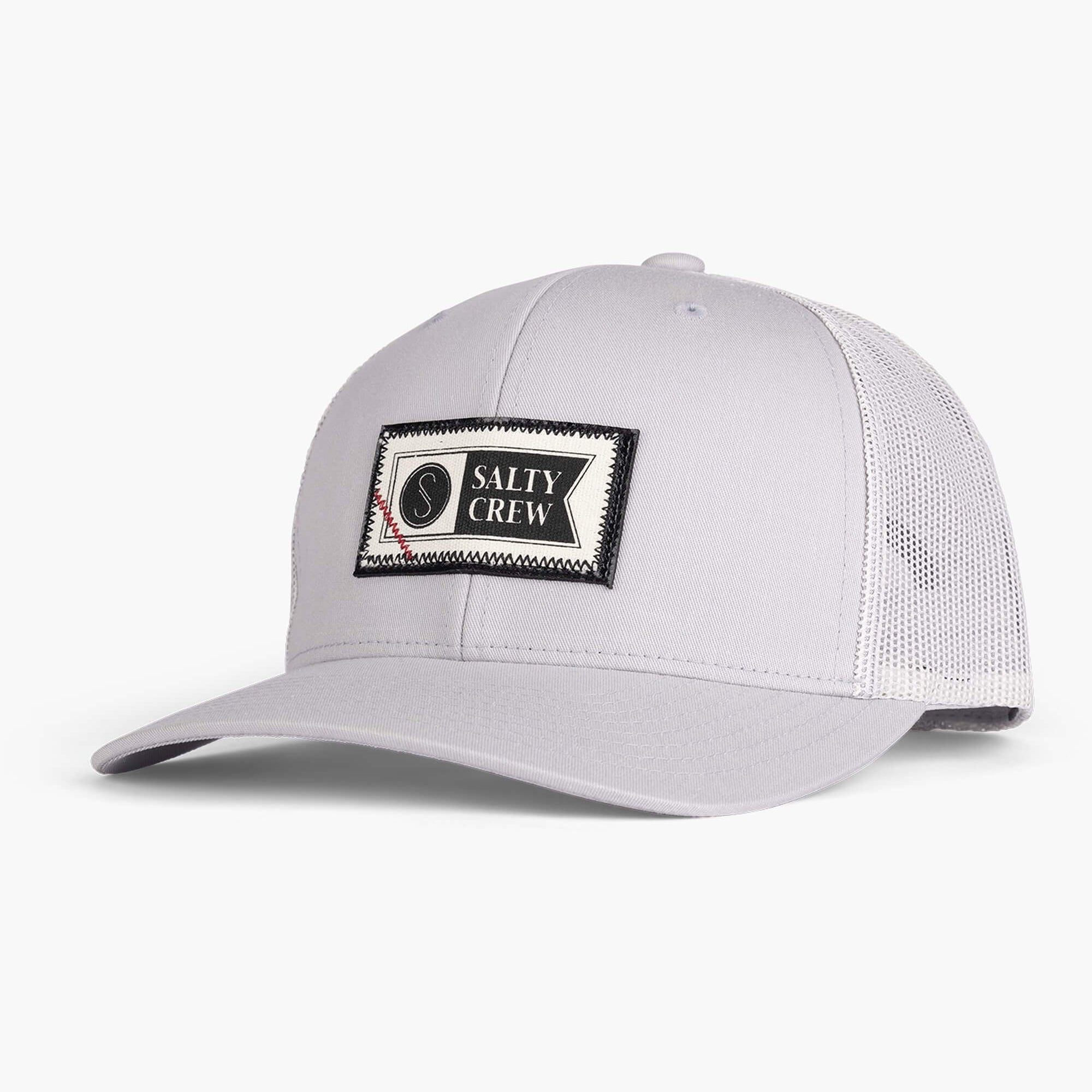 Salty Crew - Topstich Retro Trucker Cap - Silver - Headz Up 