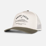 Salty Crew - Wahoo Stamp - Retro Trucker Cap - Oyester/Olive - Headz Up 