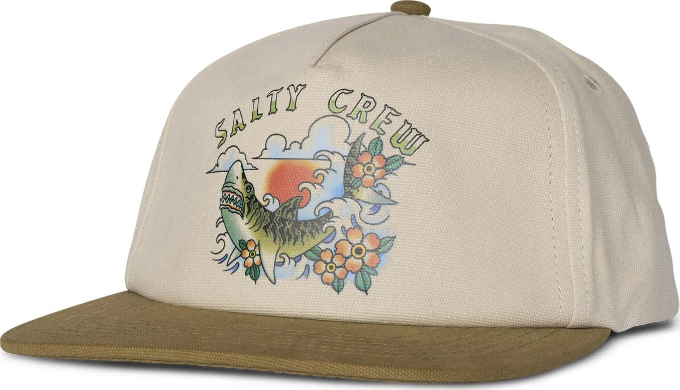 Salty Crew - Hopper - 5-Panel Snapback - Oyster/Brown - Headz Up 