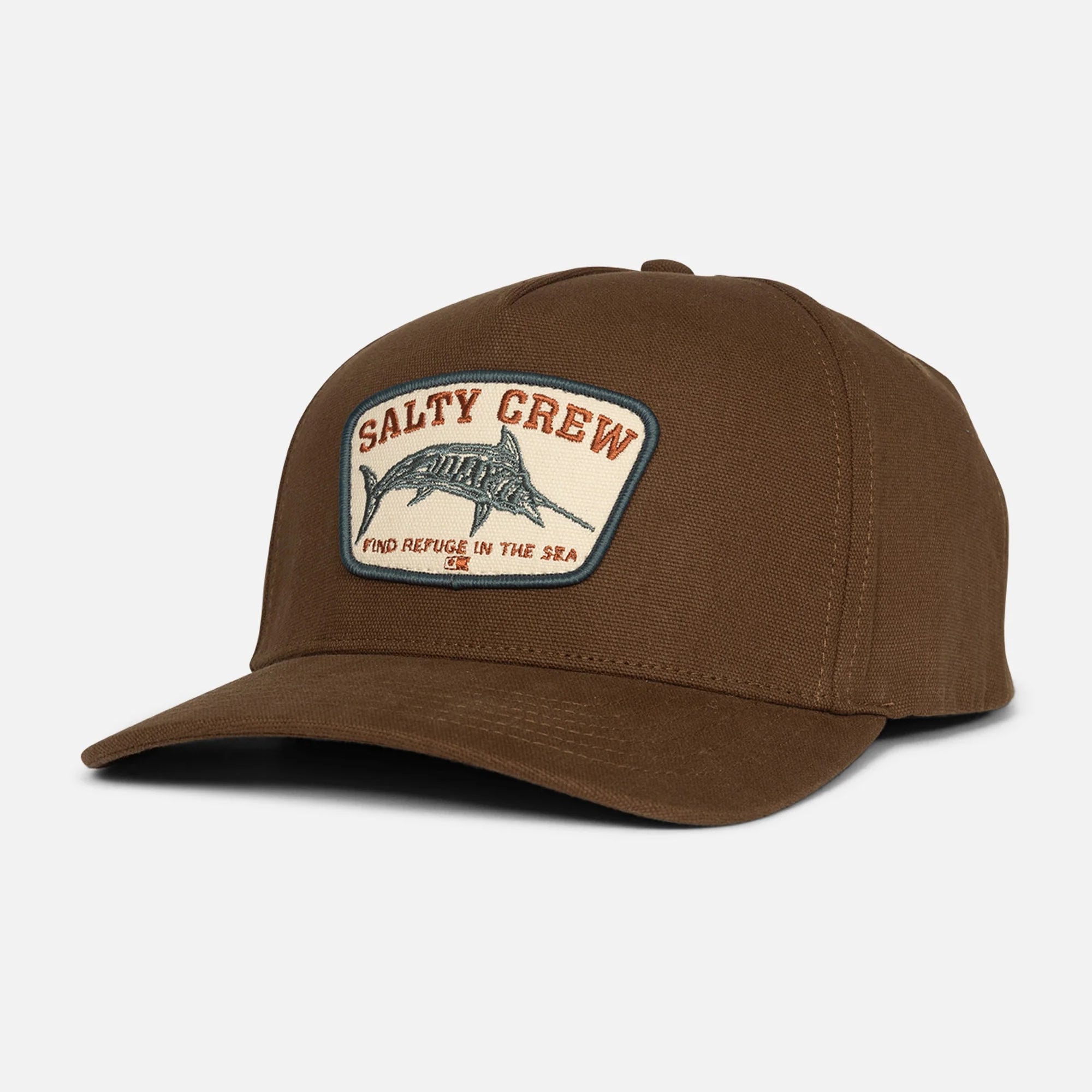 Salty Crew - BILLFISHER - 5-Panel Strapback - Dark Brown - Headz Up 