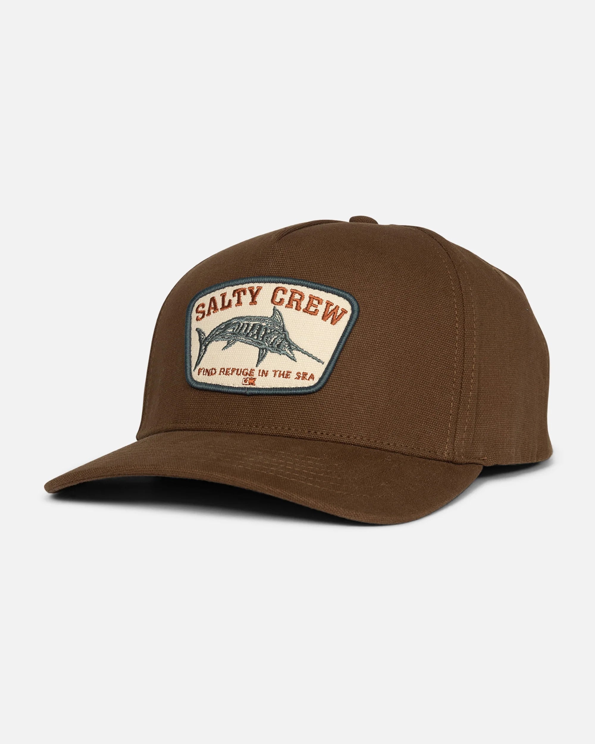 Salty Crew - BILLFISHER - 5-Panel Strapback - Dark Brown - Headz Up 