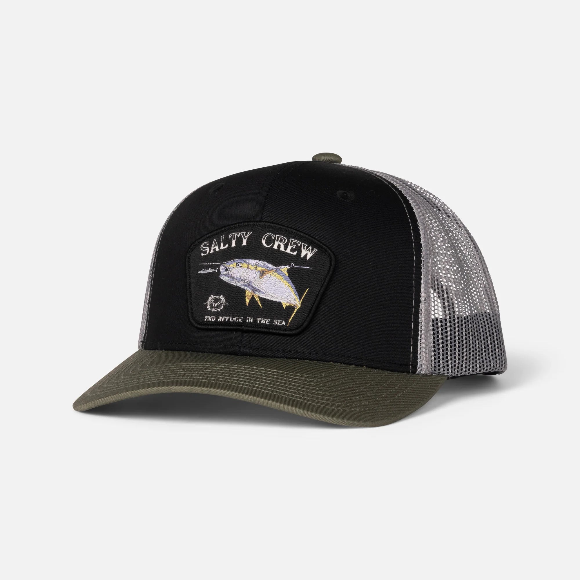 Salty Crew - SURFACE RETRO Trucker - Black/Olive - Headz Up 