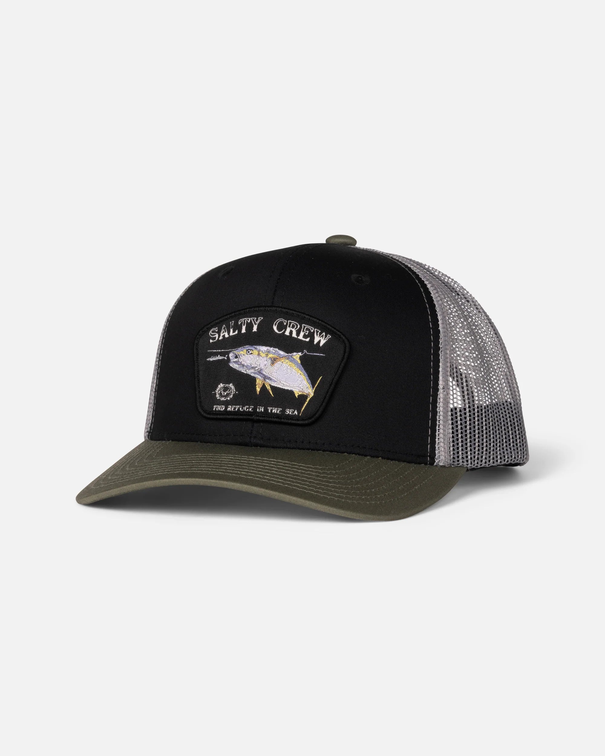 Salty Crew - SURFACE RETRO Trucker - Black/Olive - Headz Up 