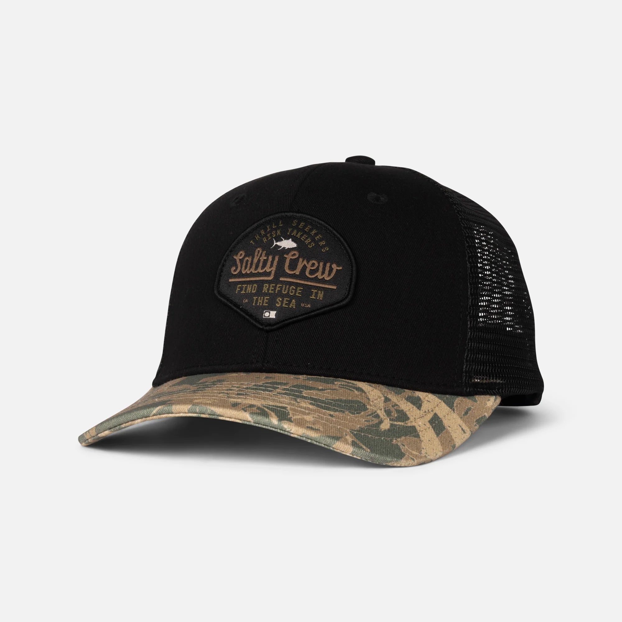 Salty Crew - BORDER TRUCKER - Black/Camo - Headz Up 