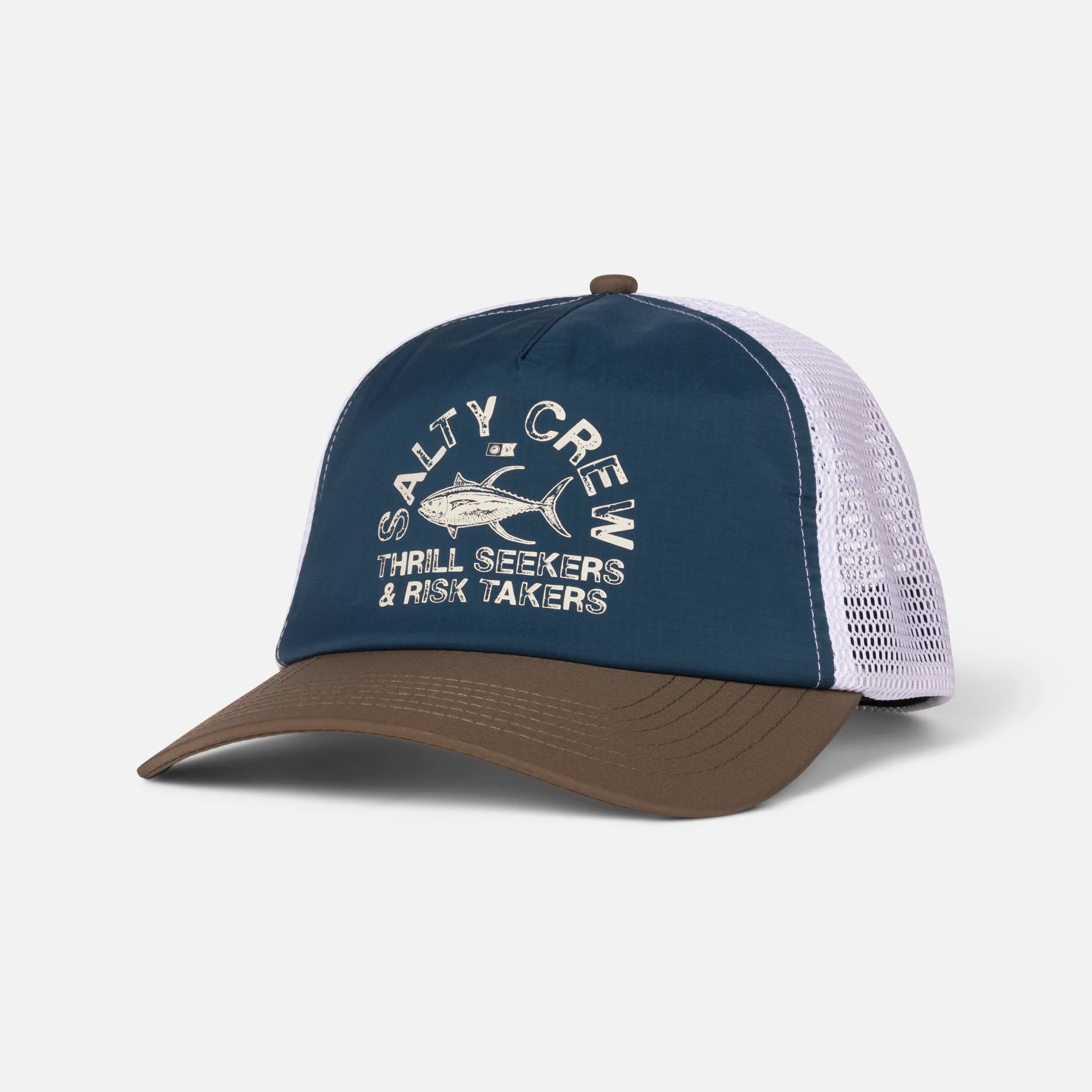 Salty Crew - STAMPED TRUCKER - Deep Ocean/Brown - Headz Up 