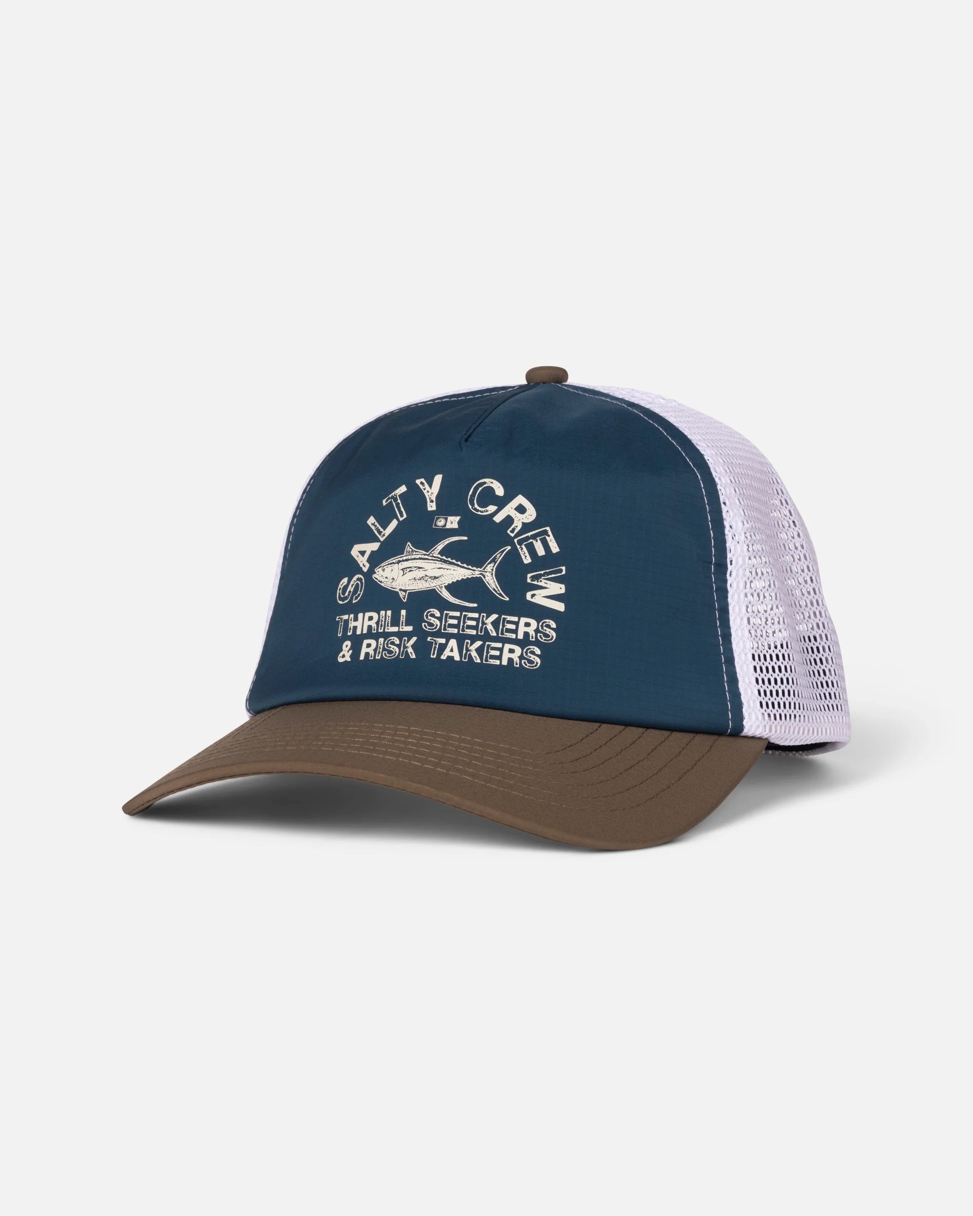 Salty Crew - STAMPED TRUCKER - Deep Ocean/Brown - Headz Up 