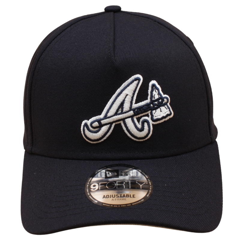 New Era - 9FORTY A-Frame Cap - Atlanta Braves - Navy - Headz Up 