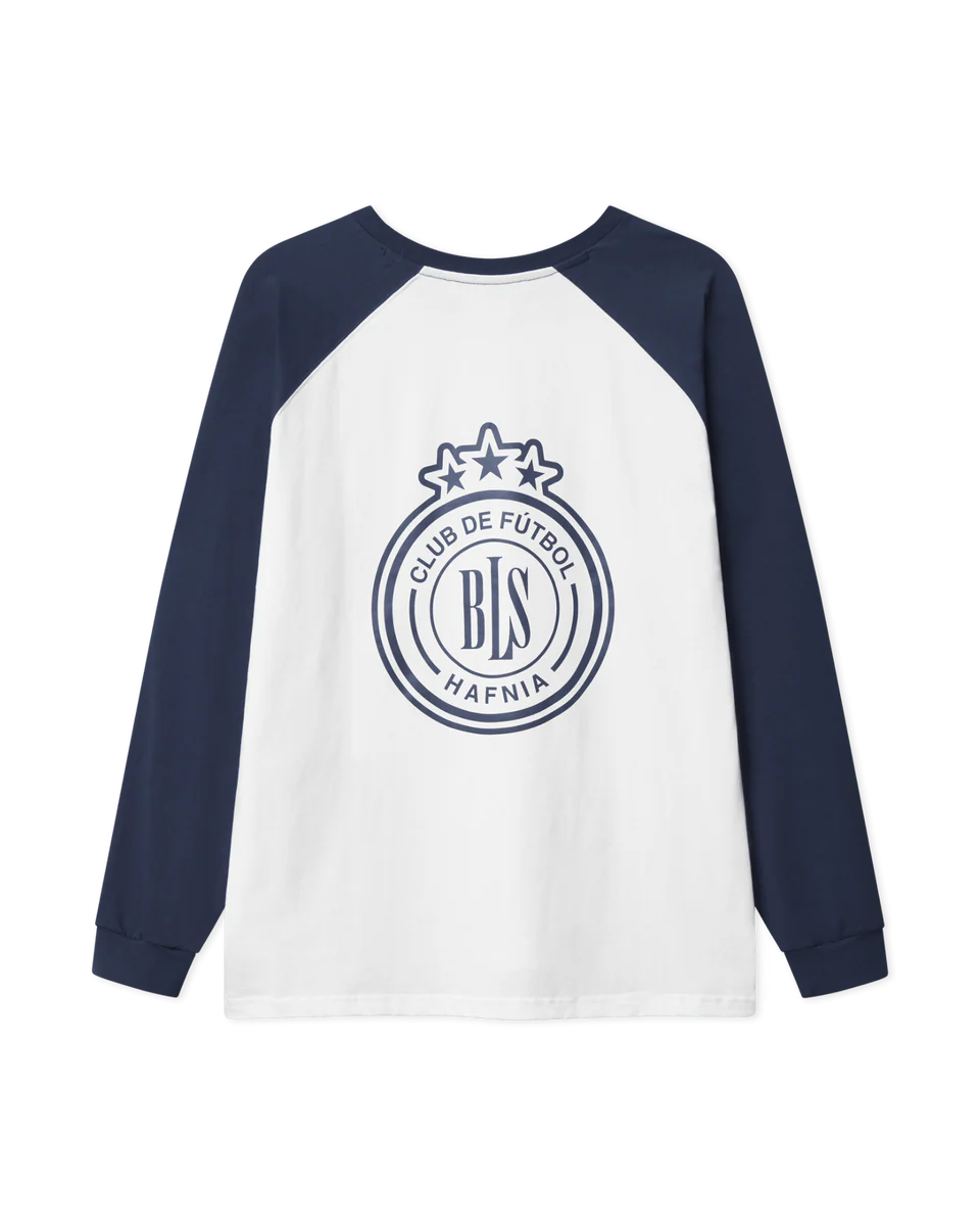 BLS - Club De futbol Raglan LS - White / Navy - Headz Up 