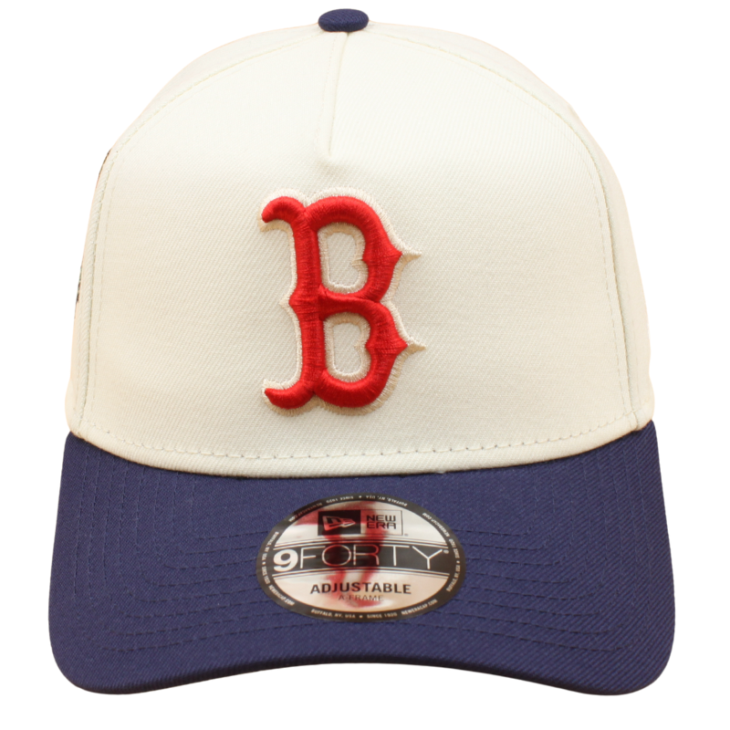 New Era - 9FORTY A-Frame Cap - 90TH Anniversary - Boston Red Sox - Chrome/Navy - Headz Up 