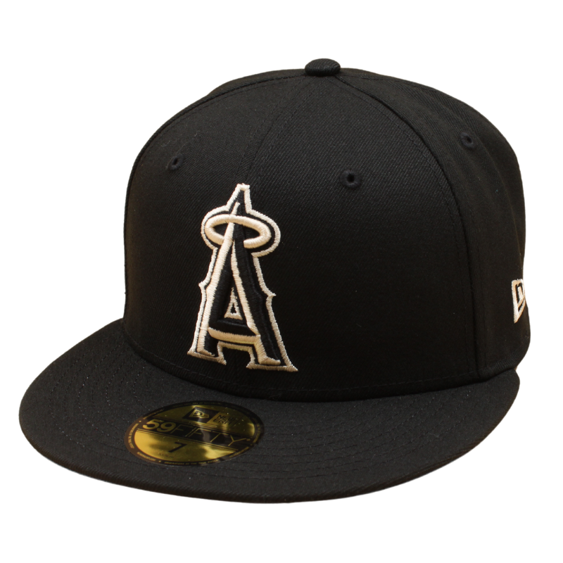 New Era - 59FIFTY Fitted - Anaheim Angels - Black/Sky Blue UV - Headz Up 