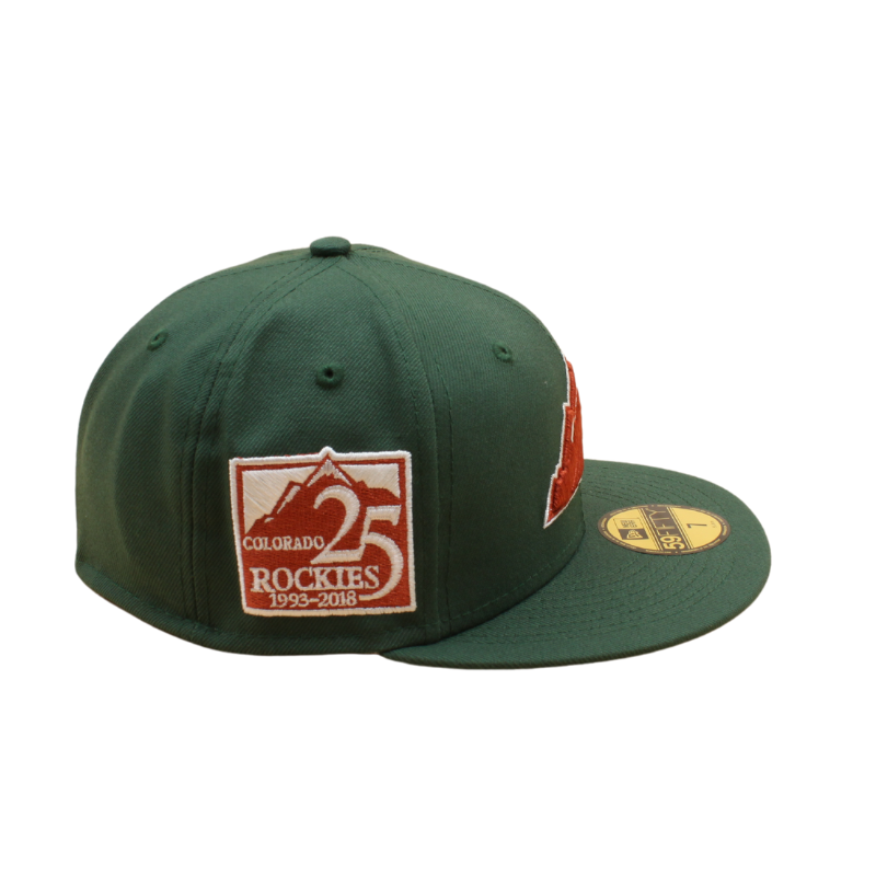 New Era - 59Fifty Fitted Cap - Colorado Rockies - 25th Anniversary  - Dark Green/Pink Undervisor - Headz Up 