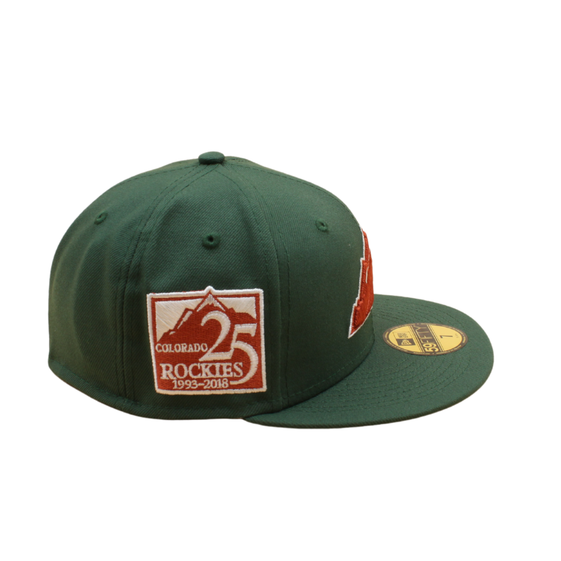 New Era - 59Fifty Fitted Cap - Colorado Rockies - 25th Anniversary  - Dark Green/Pink Undervisor