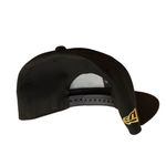 Sort New Era 9FIFTY snapback cap med Los Angeles Dodgers 40-års rosenbroderi, sporty og stilfuld til fans.