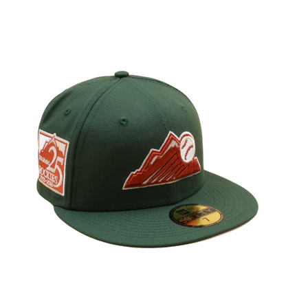 New Era - 59Fifty Fitted Cap - Colorado Rockies - 25th Anniversary  - Dark Green/Pink Undervisor