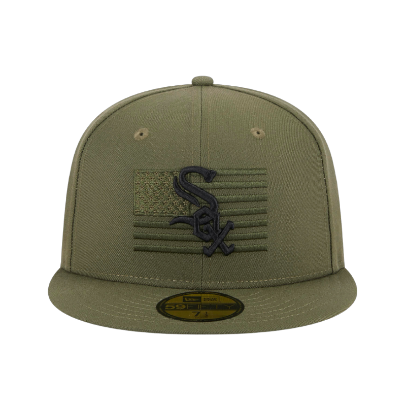 59fifty Fitted Cap Chicago White Sox Armed Forces (2023) - Olive - Headz Up 