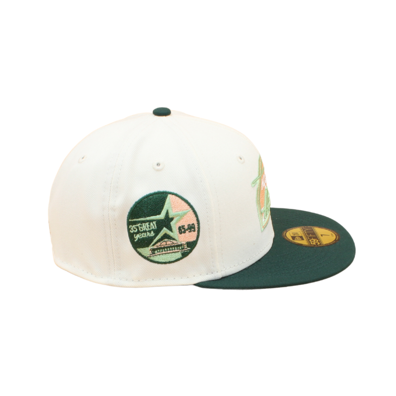 Houston Astros Cooperstown 59Fifty Fitted 35 Great Years - Chrome/Dark Green - Headz Up 