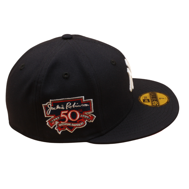 New Era 59FIFTY cap med New York Yankees Jackie Robinson 50th-design i navyblå og rød