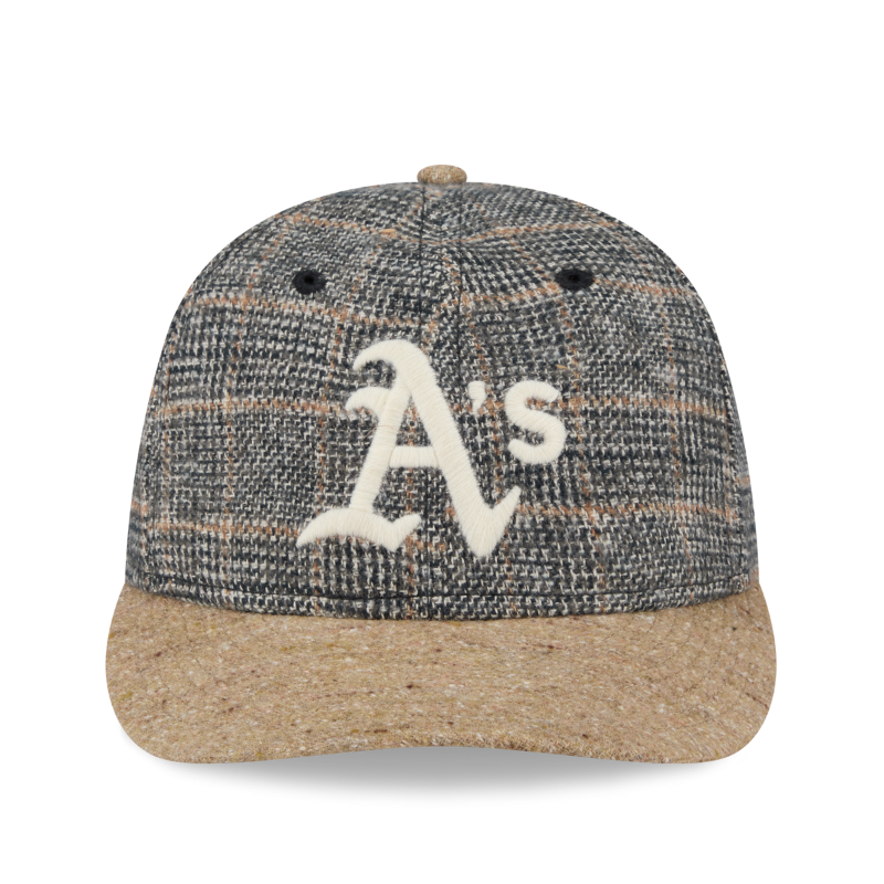 New Era - 59FIFTY  Retro Crown - Vintage Tweed - Oakland Athletics - Grey/Khaki - Headz Up 