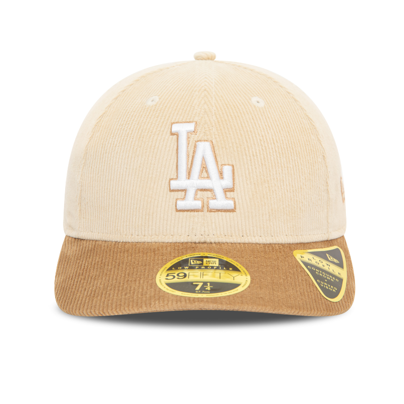 New Era - 59fifty Fitted Low Profile - CORD - Los Angeles Dodgers - Light Beige