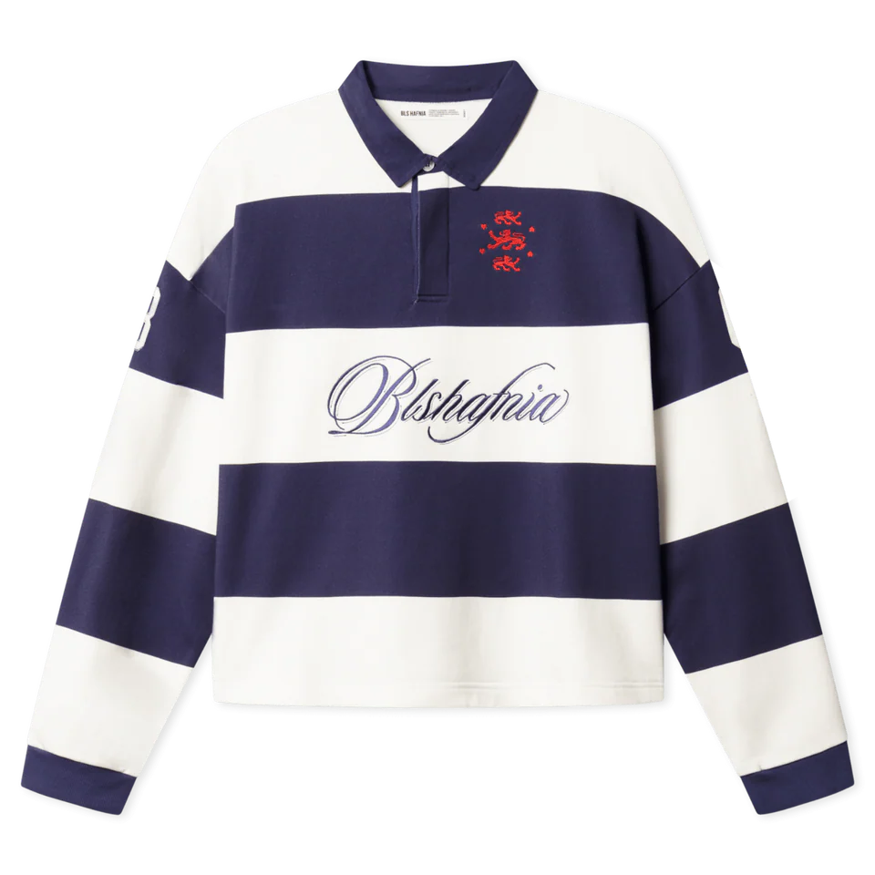 BLS - Florentina Polo LS - White/Navy - Headz Up 