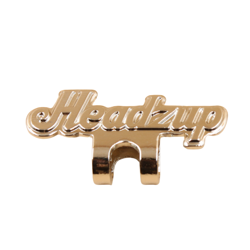 Headz Up - Cap Clip - "Script" Logo - Silver - Headz Up 