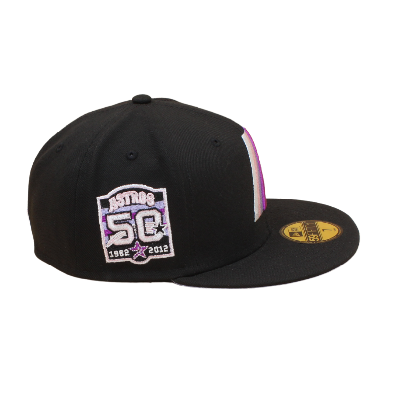 Houston Astros Cooperstown 59Fifty Fitted 50 Years Anniversary - Black/Lavendel - Headz Up 