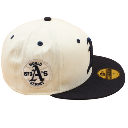 New Era - 59FIFTY Fitted -  Oakland Athletics - 1973 World Series - Chrome/Navy