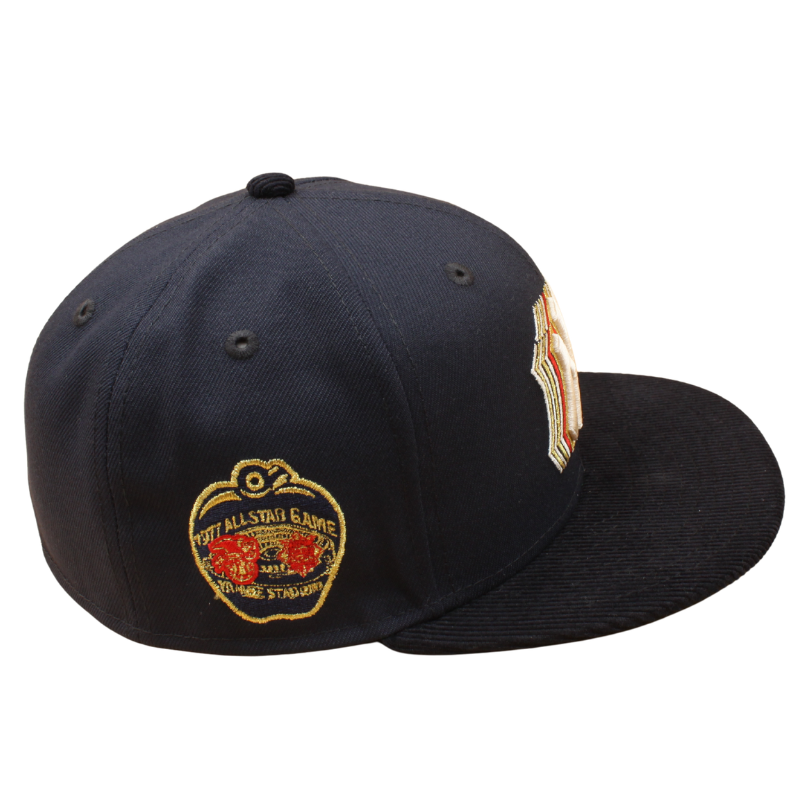 New Era 59FIFTY New York Yankees baseballkasket i navy cord med 1977 All Star Game design.