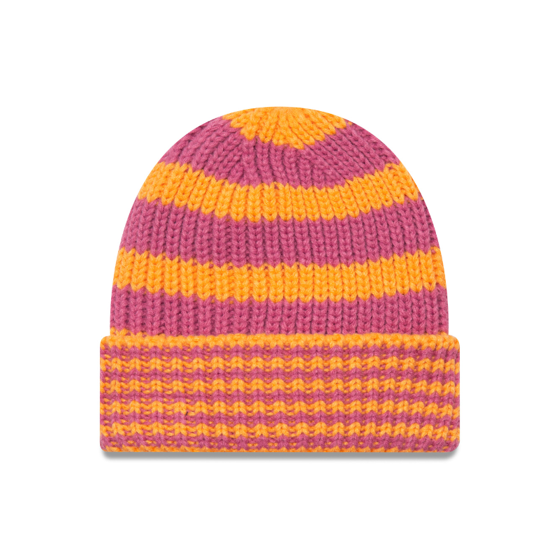 New Era - NE Stripe Beanie - Orange/Pink